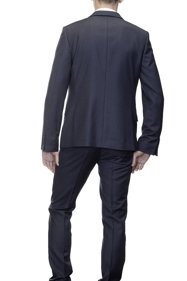 traje lana fria azul chaqueta